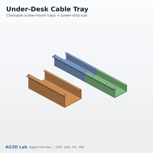 Under Desk Cable Tray v1